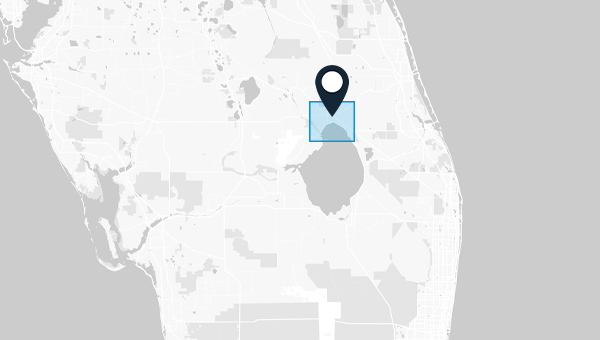 high level map of okeechobee's location