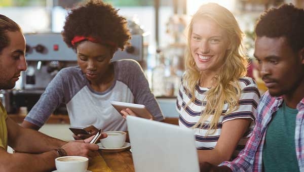 friends at table for black business supplier program