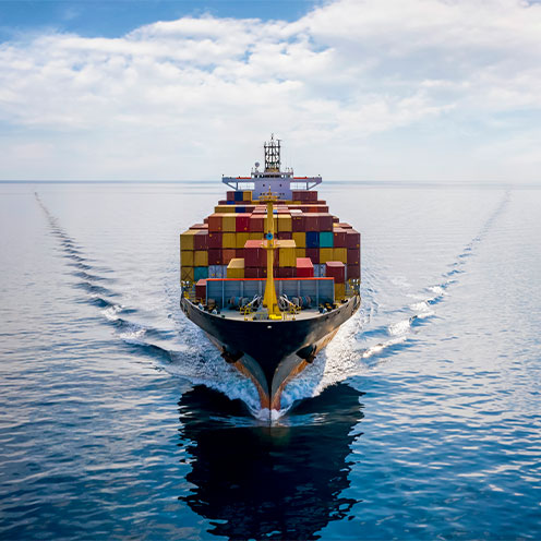 cargo ship in the water