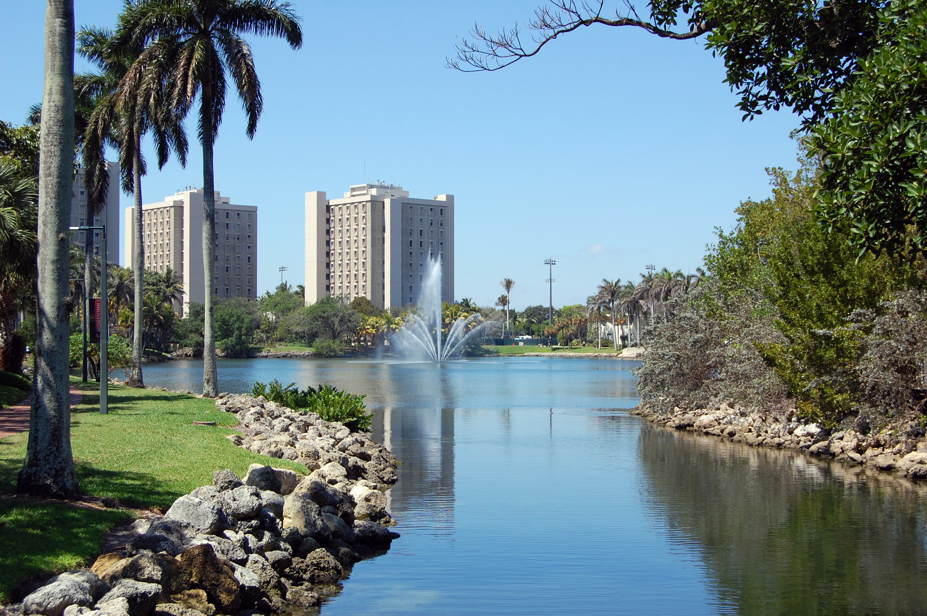 A view of the University of Miami campus on one of many waterways A view of the University of Miami campus on one of many waterways