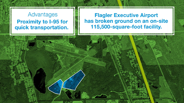Flagler Executive Airport Commerce Park map